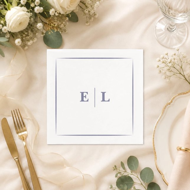 Twilight Bloom Minimal Wedding Serviette (Von Creator hochgeladen)