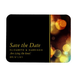 Twilight Bokeh Lights Wedding Save the Date Magnet