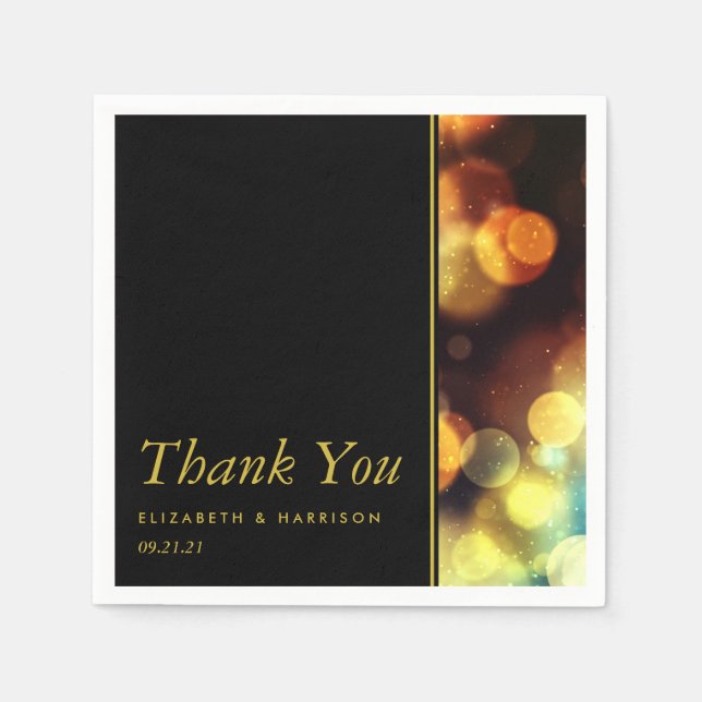 Twilight Bokeh Lights Wedding Serviette (Vorderseite)