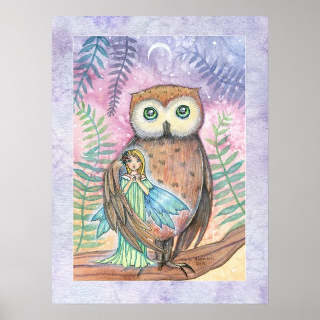 Twilight Companies Owl and Fairy Print Poster (Vorne)
