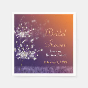 Twilight Dandelions Brautparty Serviette