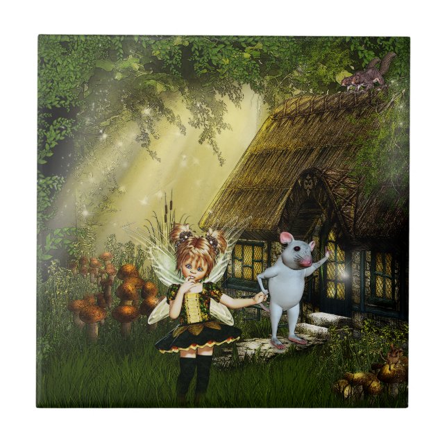 Twilight Fairy Haven Fliese (Vorderseite)