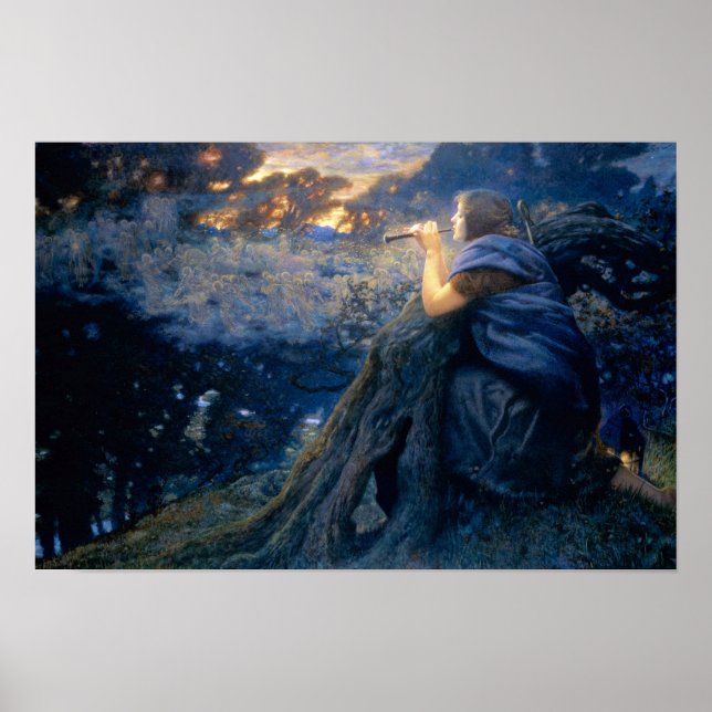 Twilight Fantasies by Edward Robert Hughes Poster (Vorne)