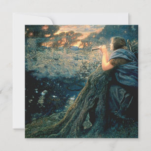 „Twilight Fantasy“ von Edward Robert Hughes Feiertagskarte