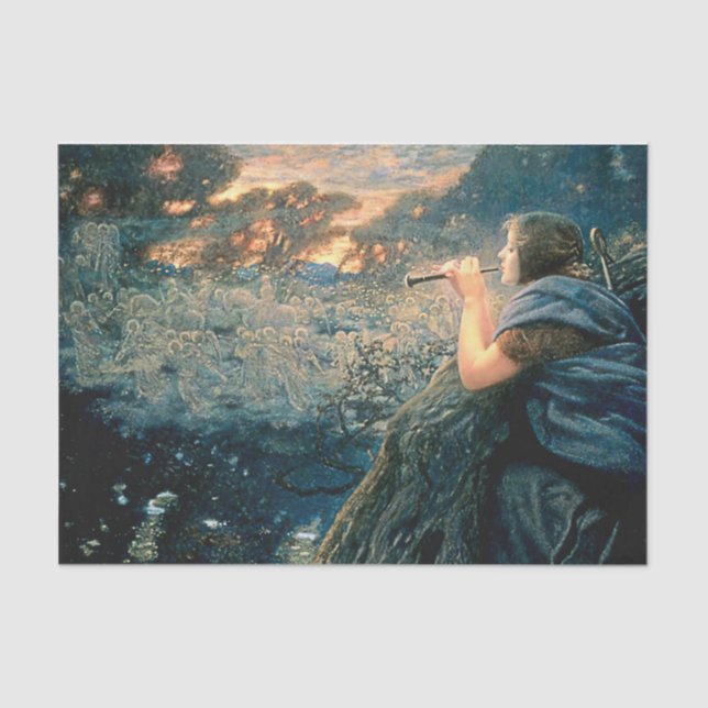 "Twilight Fantasy" von Edward Robert Hughes Seidenpapier (Vorderseite)
