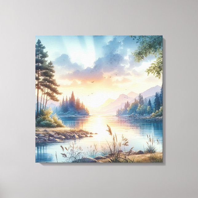 Twilight Farben reflektieren das Standwasser Leinwanddruck (Vorderseite)