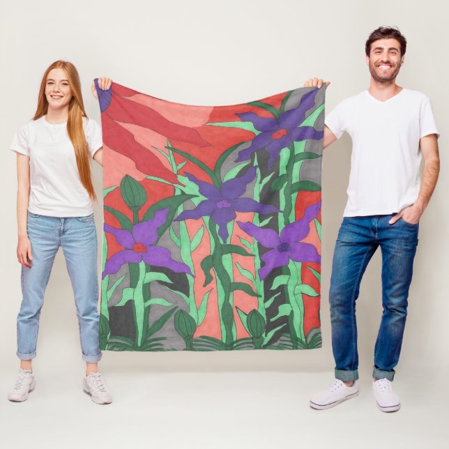 Twilight Floral Garden Fleecedecke (Beispiel)