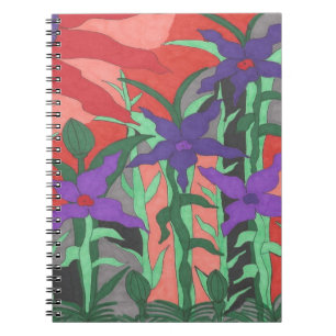 Twilight Floral Garden Notizblock