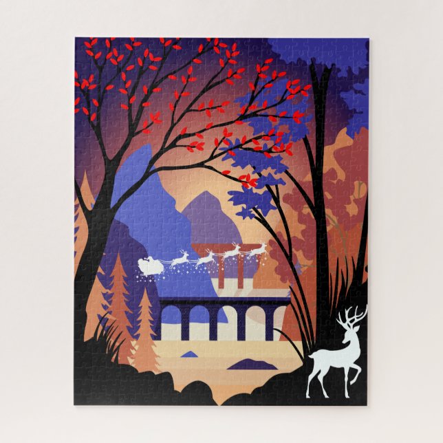 Twilight Forest Weihnachten Santa Schlitten (Vertikal)