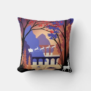 Twilight Forest Weihnachten Santa Schlitten Kissen