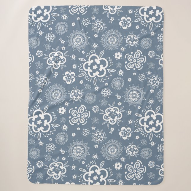 Twilight Garden - Ein traditioneller Blumendanz Sherpadecke (Vorderseite)
