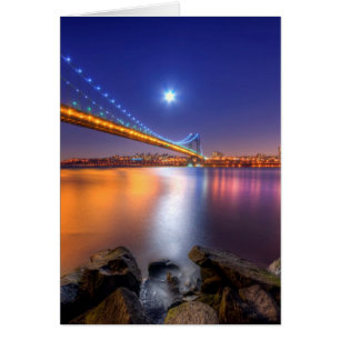 Twilight, George Washington Bridge, Palisades, NJ.