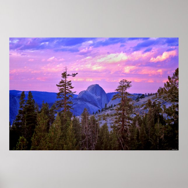 Twilight - Halb Dome - Yosemite Nationalpark Poster (Vorne)