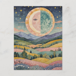 Twilight Hillside Postkarte