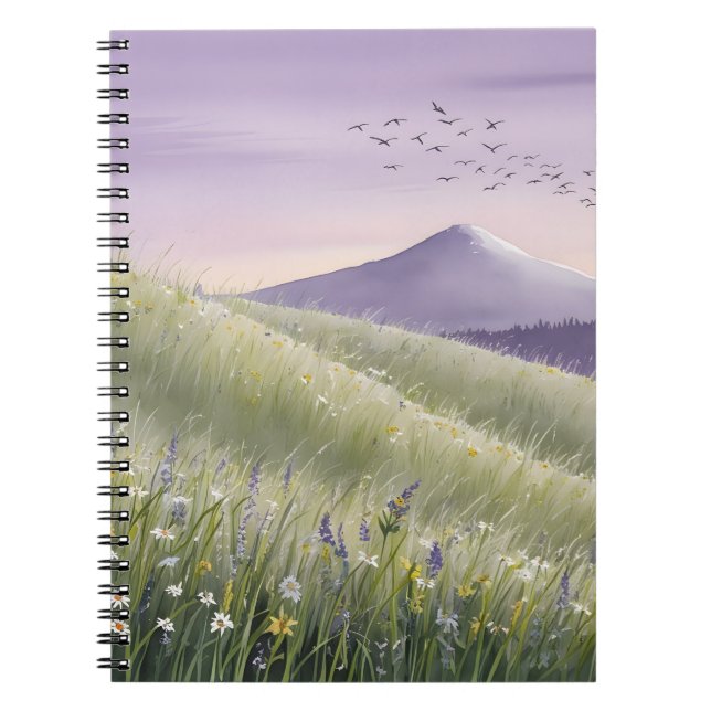 Twilight Hillside Serenity-Notebook Notizblock (Vorderseite)