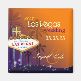 Twilight Las Vegas Wedding Save the Date Magnet