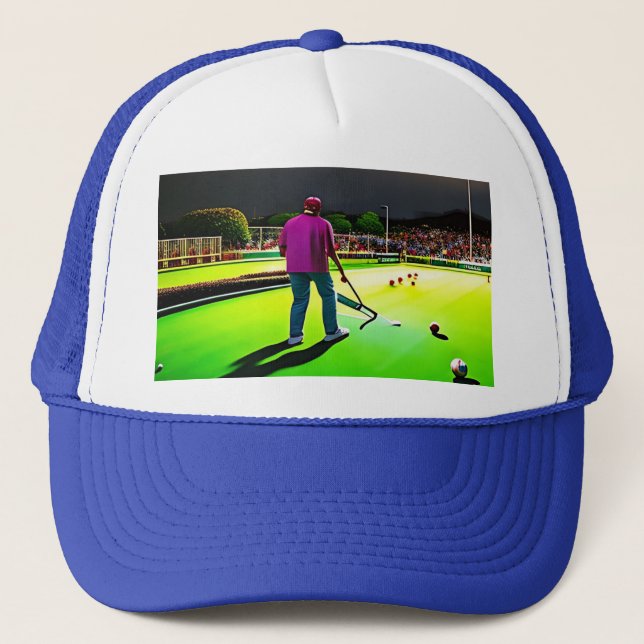 Twilight Lawn Bowls spielen, Truckers Hat Truckerkappe (Vorderseite)