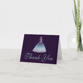 Twilight Lila Quinceañera Dankeskarte