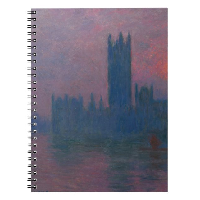 Twilight London Skyline Impressionist Notebook Notizblock (Vorderseite)