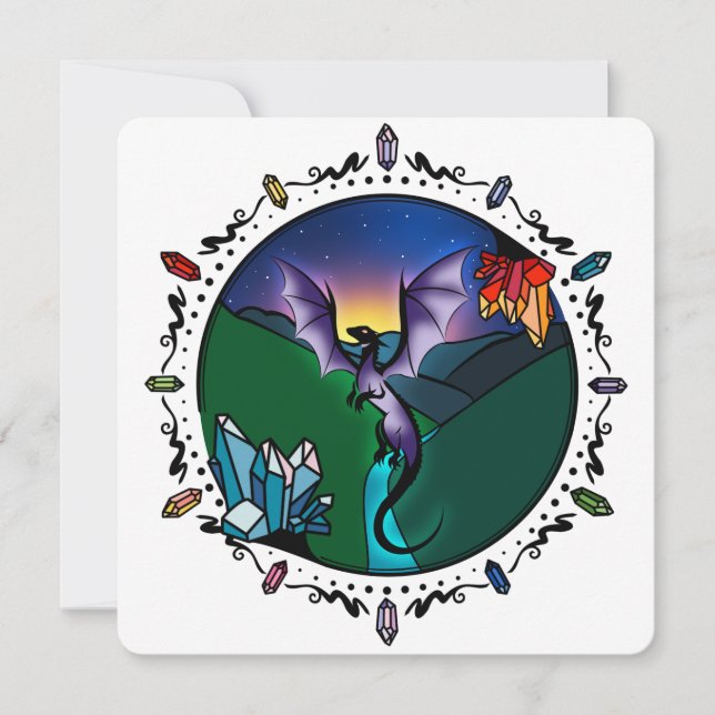 Twilight Magical Crystal Elegant Amethyst Dragon (Vorderseite)