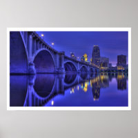 Twilight-Minneapolis 3rd Ave Bridge