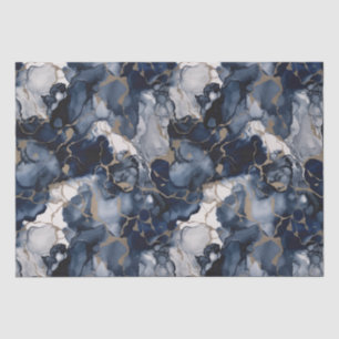 Twilight Navy Blau und Grau mit antiken Gold Seidenpapier