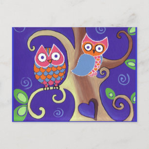 Twilight Owls Postkarte