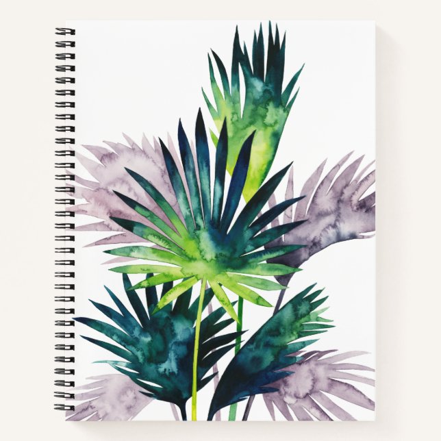 Twilight Palms - Palm Fronds Notizbuch (Vorderseite)