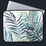 Twilight Palms - Tropische Blätter Laptopschutzhülle<br><div class="desc">"Twilight Palms I" von Grace Popp. Die tropische Vegetation im Aquarell-Stil.</div>