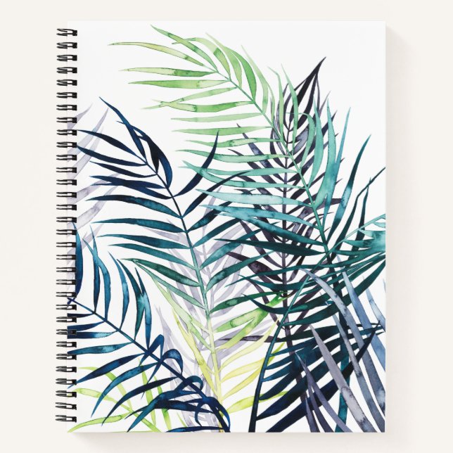 Twilight Palms - Tropische Blätter Notizbuch (Vorderseite)