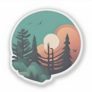 Twilight Pines Aufkleber