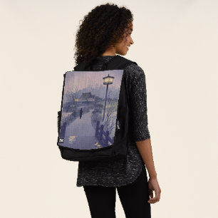 Twilight Rain auf dem Weg nach Shinobazu in Japan Rucksack