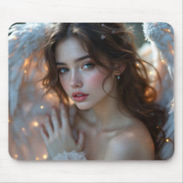Twilight Seraph - Glühender Engel aus Abend Light Mousepad