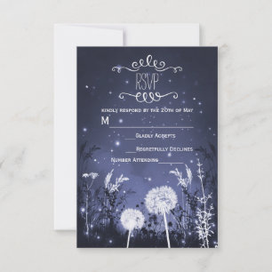 Twilight Sky Stars et carte RSVP Foliage enchantés