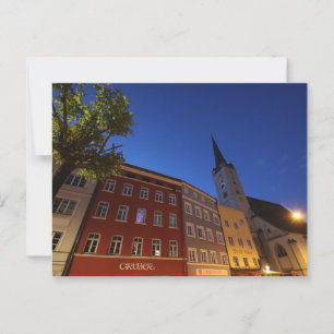 Twilight Street View Wasserburg am Inn Postkarte