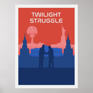 Twilight Struggle Board Spiel Minimalistisch Trave Poster