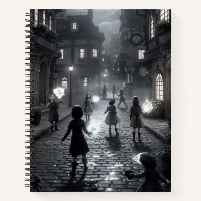 Twilight Tales on Cobblestone Notebook Notizbuch (Vorderseite)