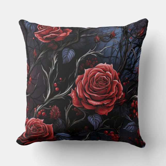 Twilight Thorns Botanical Kissen (Vorderseite)