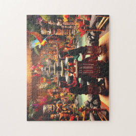 Twilight Tiki Bar Intimate Jungle Scene