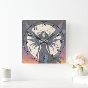 Twilight-Verzaubererin: Die nokturnischen Fee Quadratische Wanduhr