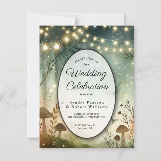 Twilight Whispers vom Wald Einladung (Vorderseite)