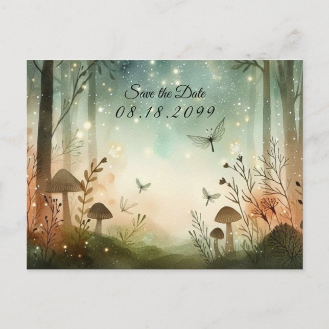 Twilight Whispers vom Wald Feiertagspostkarte (Vorderseite)