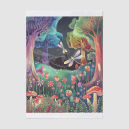 Twilight Woodland Fantasy, Fairyland Vertikal Seidenpapier