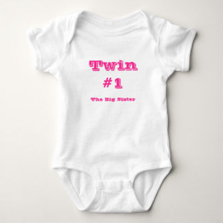 Twin#1, die große Schwester Baby Strampler