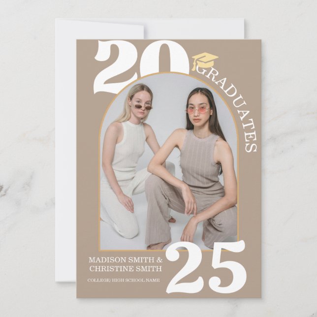 Twin Arch Foto Uni High School Abschluss Ankündigung (Vorderseite)