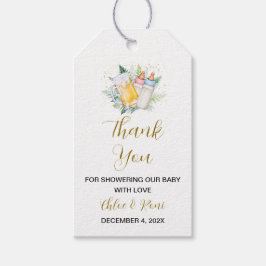 Twin Babies Baby Dusche Danke Tag Geschenkanhänger