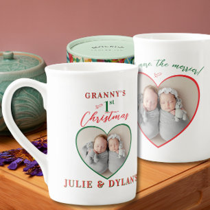 Twin Babies Merrier 1. Weihnachtsmüttergeschenk Prozellantasse