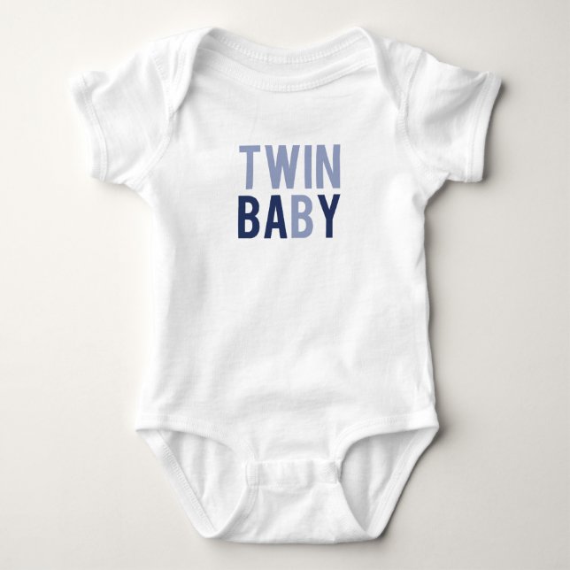 Twin Baby B Blue Baby Strampler (Vorderseite)