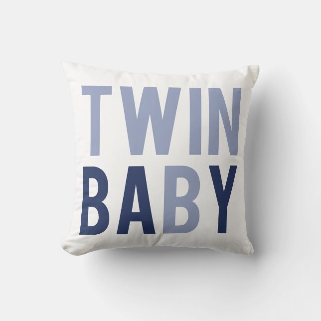 Twin Baby B Pillow Blue Kissen (Vorderseite)