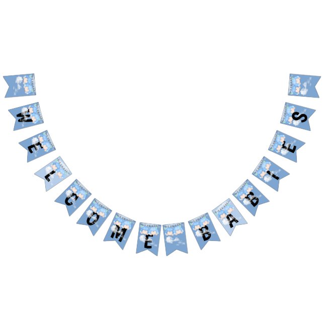 Twin Baby Boys Babydusche Wimpelkette (Alle)